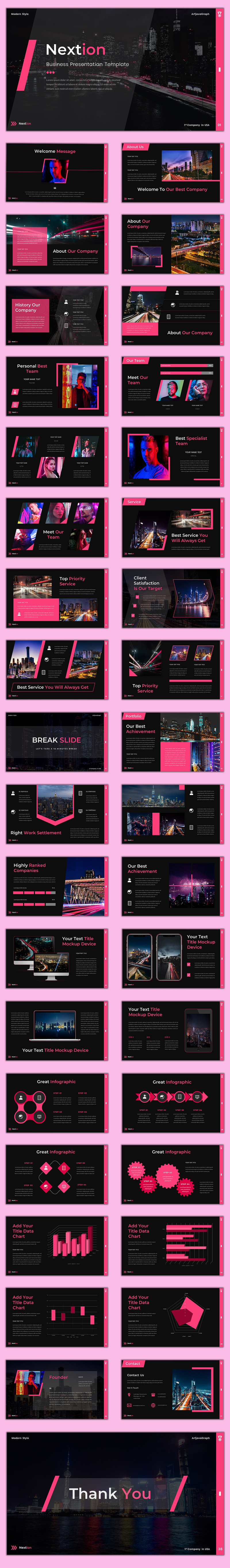 Nextion – Business PowerPoint template - TemplateMonster